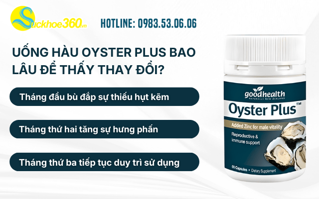 Uống Hàu Oyster Plus bao lâu để thấy thay đổi?