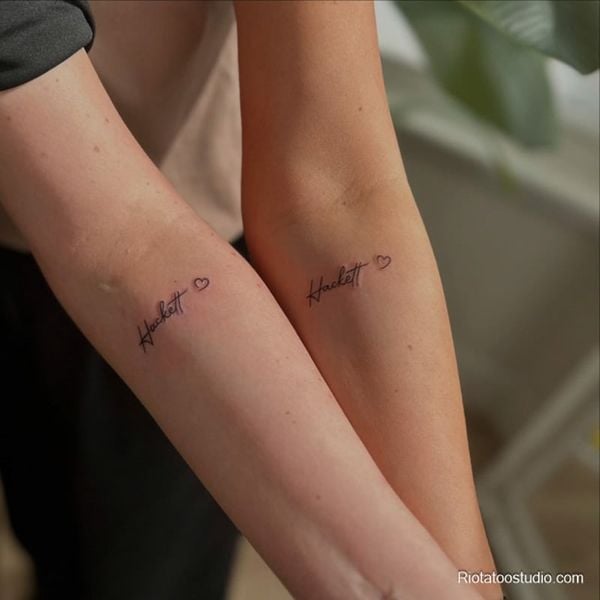 Hình xăm chữ tên mini