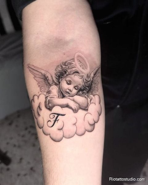 Hình xăm mini thiên thần
