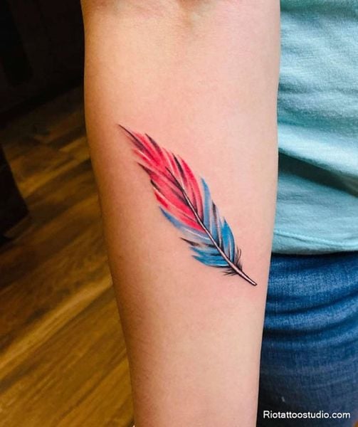 Hình xăm mini lông vũ