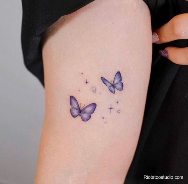 Hình xăm bươm bướm mini