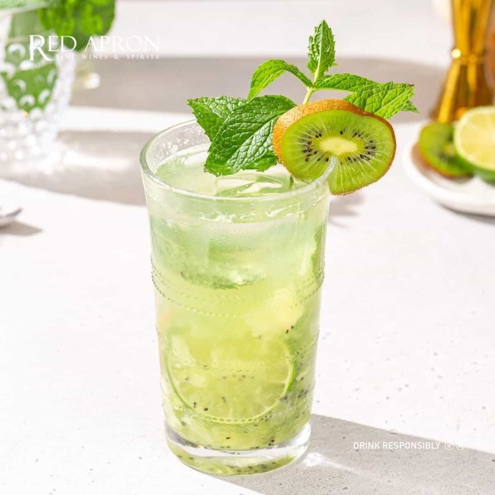 Cocktail mojito kiwi xanh tươi với mật ong