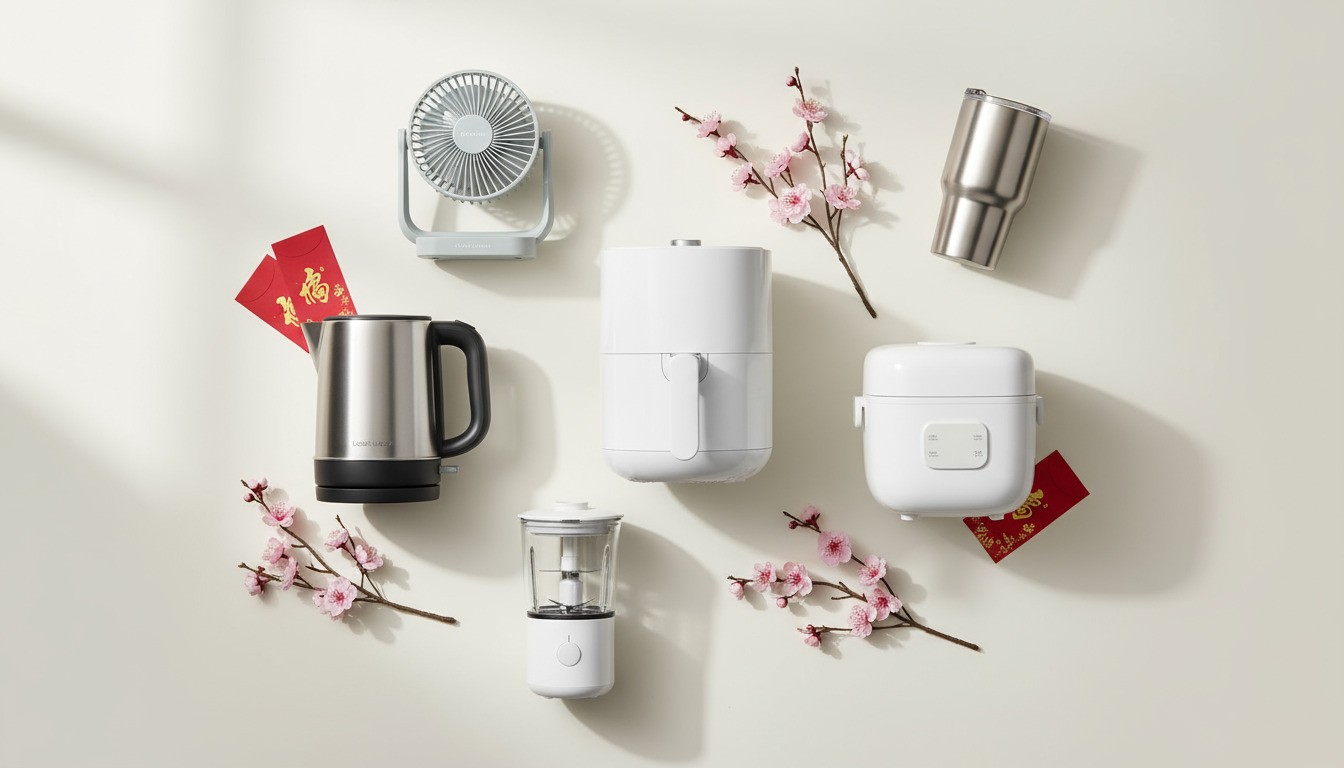 Bộ đồ gia dụng nhỏ: nồi chiên không dầu, ấm siêu tốc, nồi cơm mini, máy xay, quạt USB, bình giữ nhiệt tặng nhân viên dịp Tết