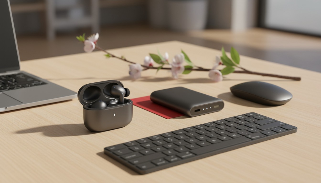 Tai nghe Bluetooth, sạc dự phòng, chuột và bàn phím không dây -quà tết cho nhân viên thích sản phẩm công nghệ