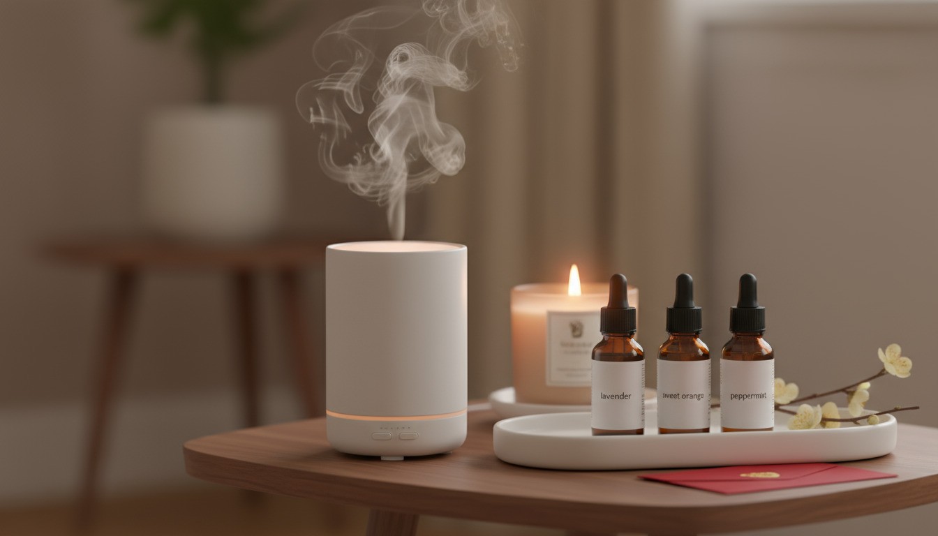 Máy khuếch tán, tinh dầu và nến thơm - quà tết các nhân viên nữ thích
