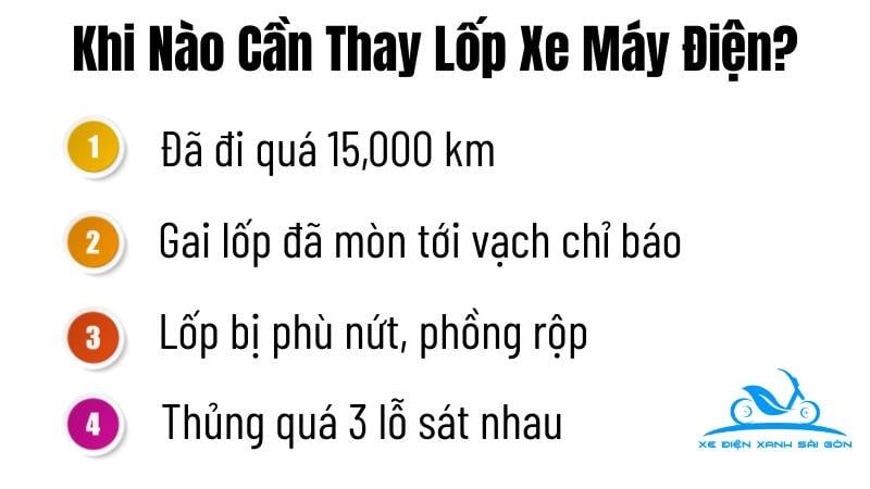 Dấu hiệu cần thay lốp xe máy điện