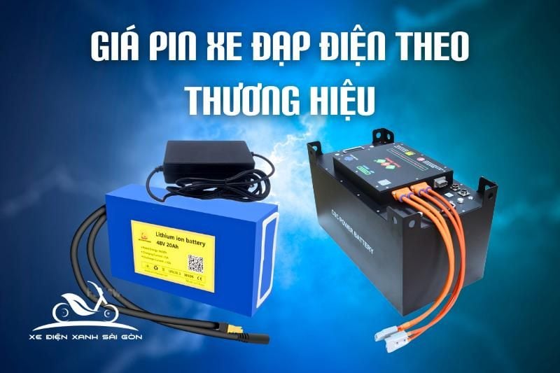 Giá pin xe đạp điện theo thương hiệu