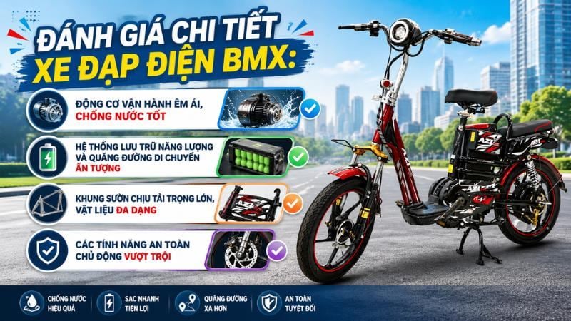 Đánh giá chi tiết xe đạp điện BMX có tốt không