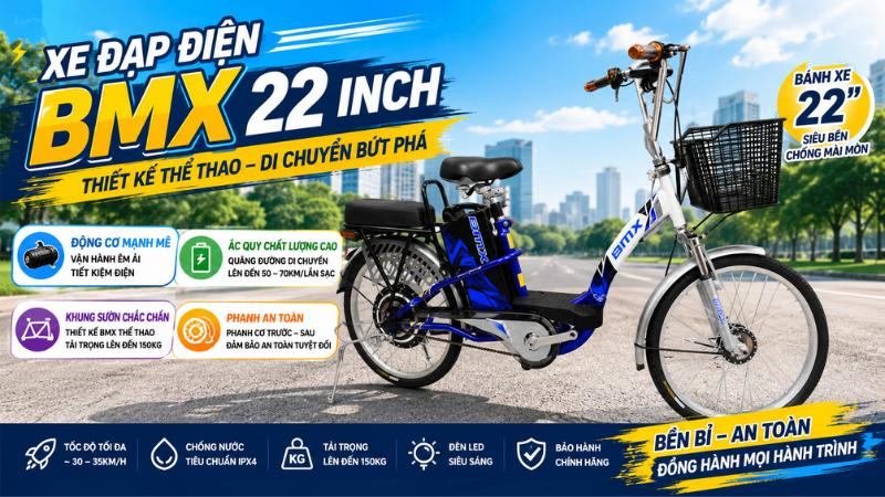 Xe đạp điện BMX 22 inch