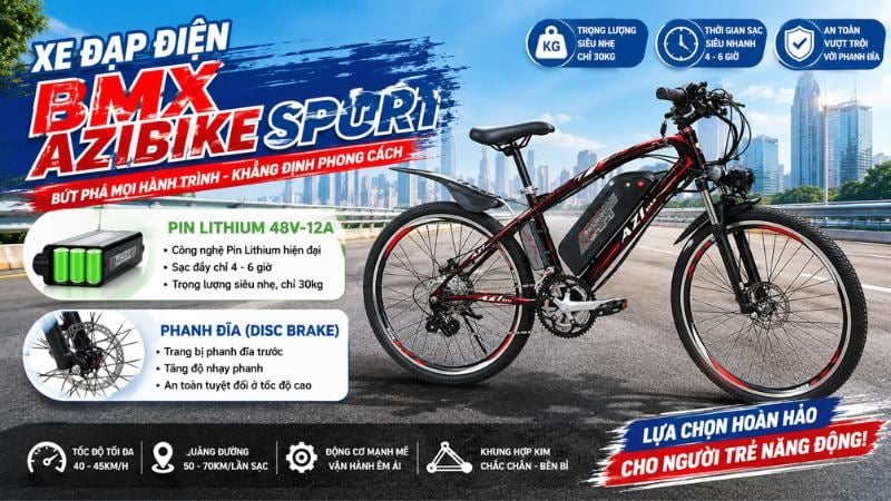 Xe đạp điện BMX Azibike Sport