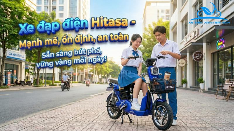 Xe đạp điện Hitasa sở hữu khả nâng vận hành mạnh mẽ và ổn định