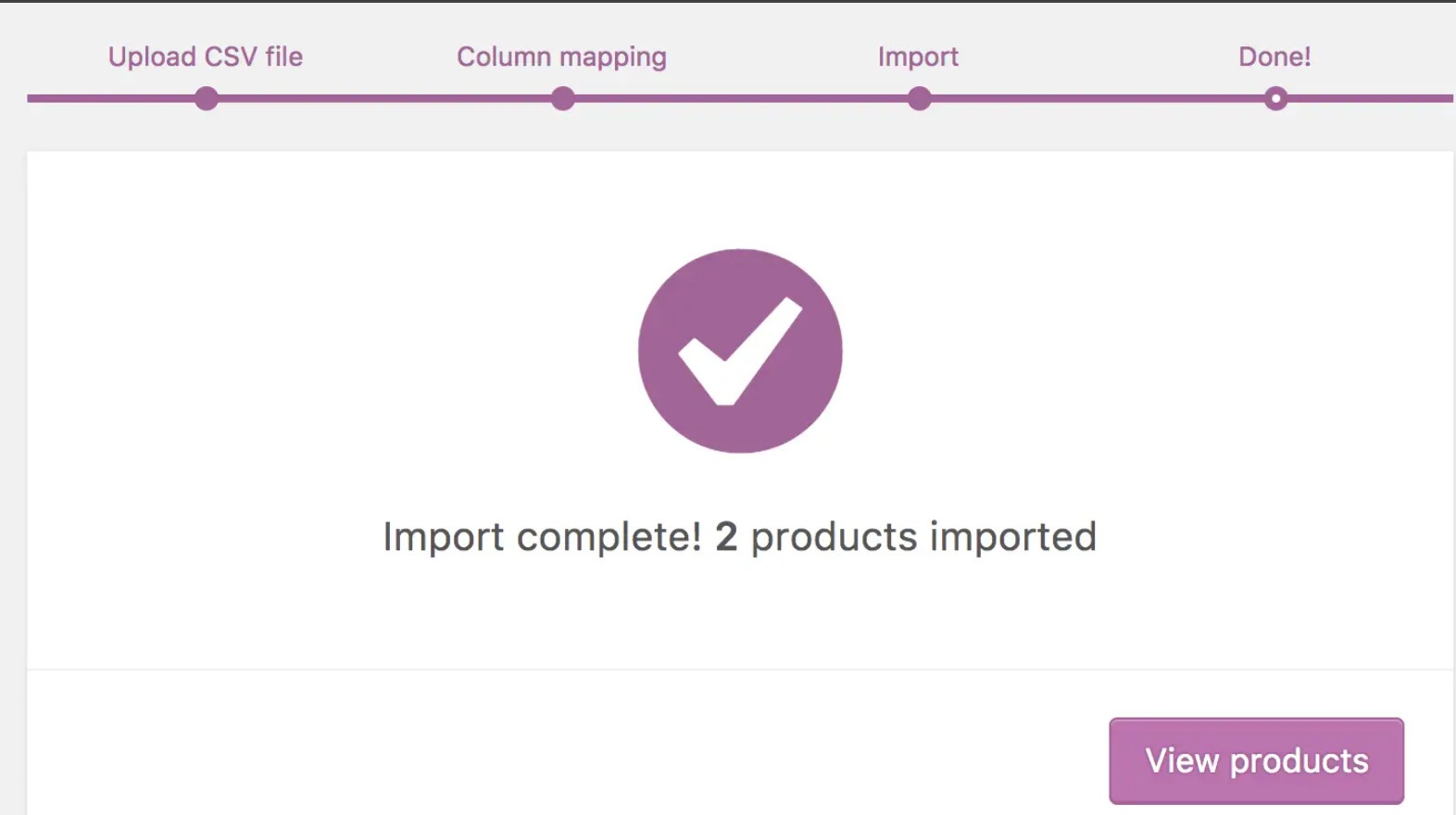 Hoàn thành việc import sản phẩm lên Website Wordpress