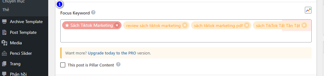 Chèn từ khóa vào bài viết