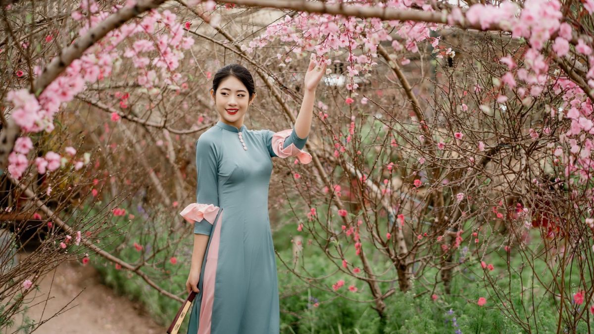 chụp ảnh hoa tết