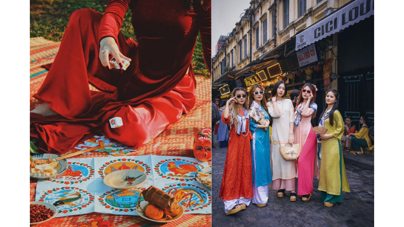 Chụp ảnh tết vintage