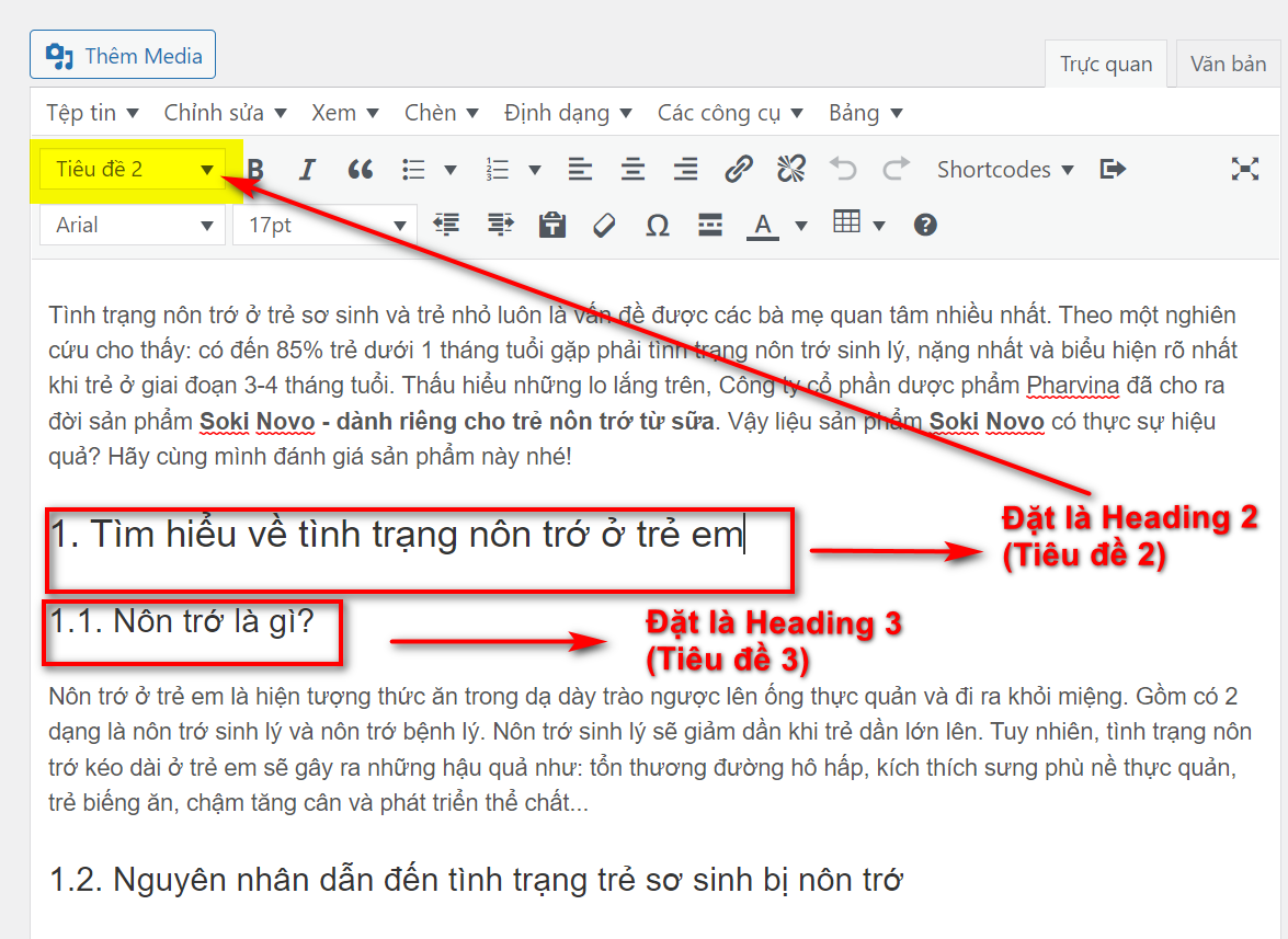 Đặt tên thẻ heading trong Wordpress