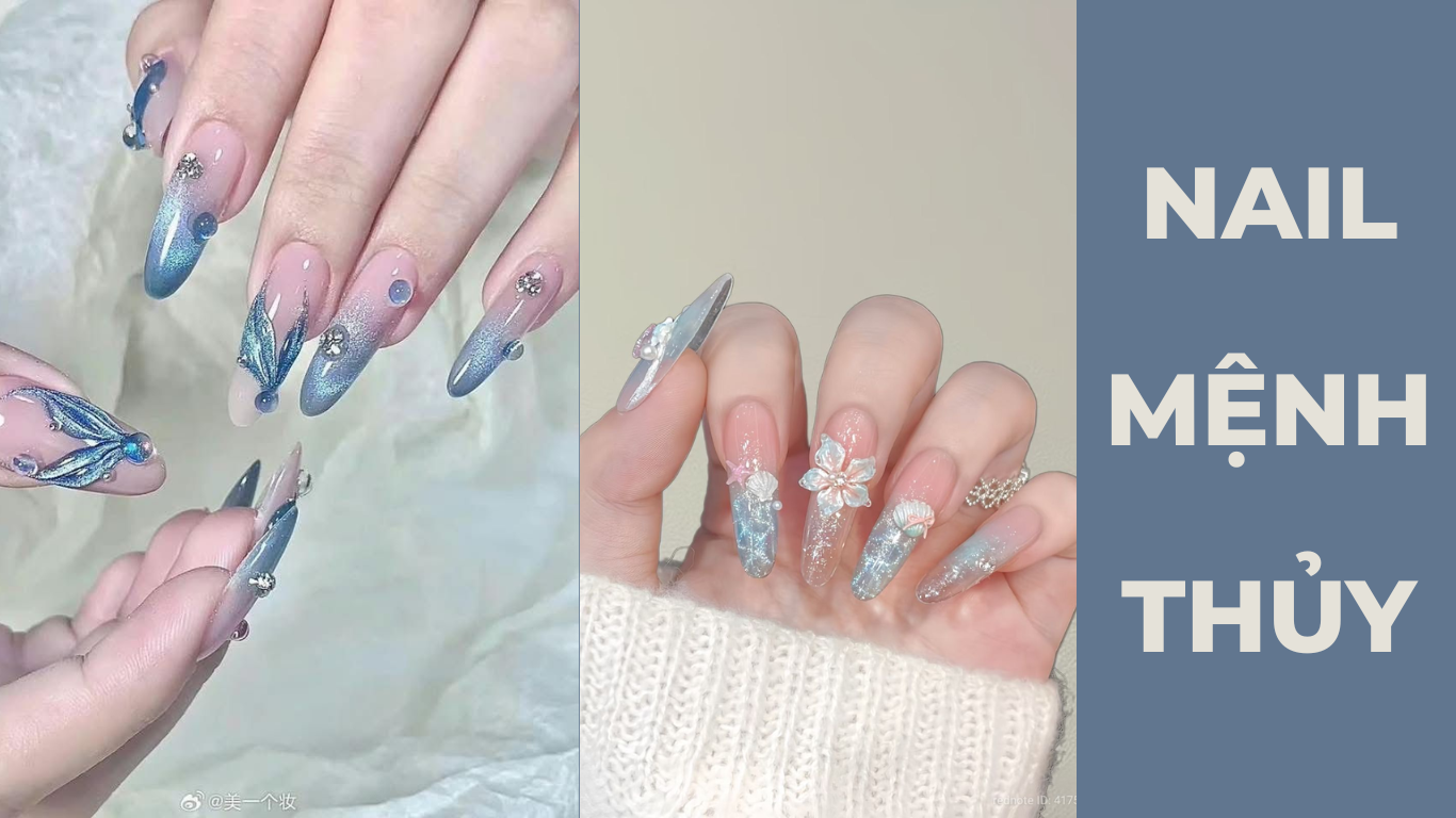 mẫu nail mệnh thủy
