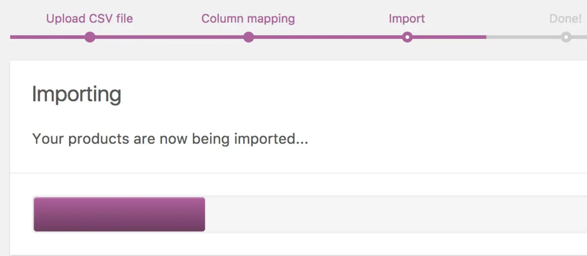 Run the Importer khi import sản phẩm lên Website Wordpress