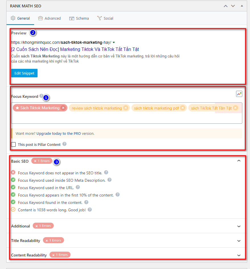Viết bài chuẩn SEO Rank Math