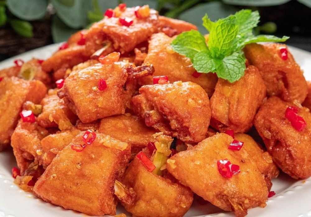 Sườn non chay chiên nước mắm tỏi ớt