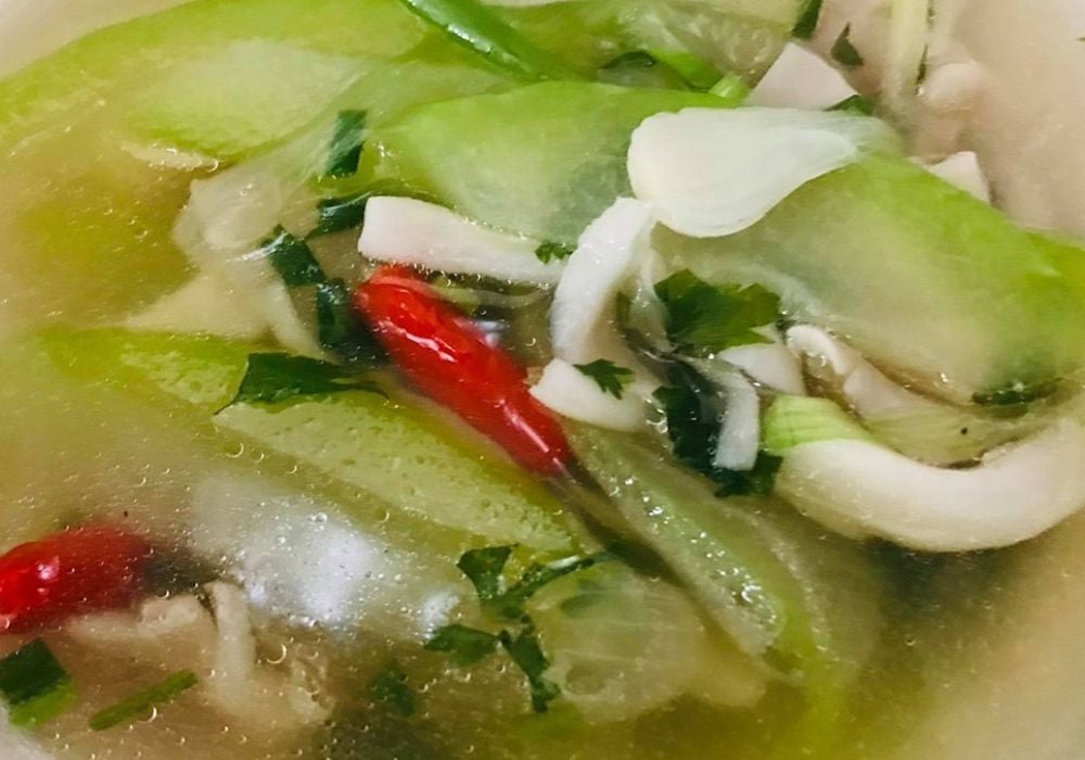 Canh nấm bào ngư chay