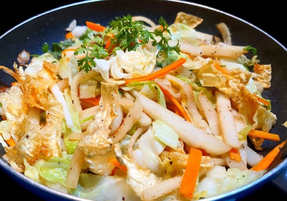 Củ đậu xào chay