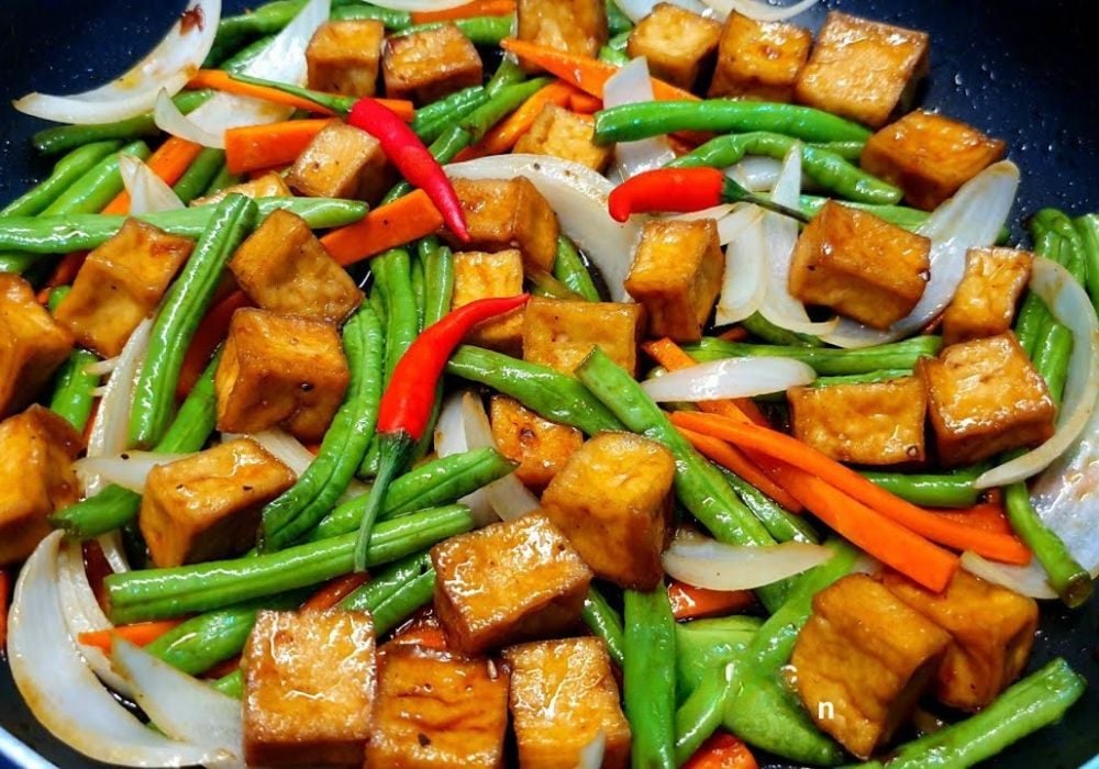 Đậu đũa xào chay