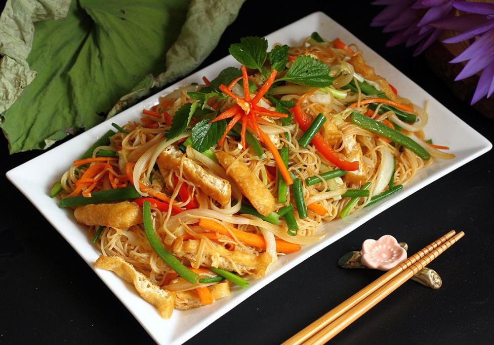 Bún xào chay