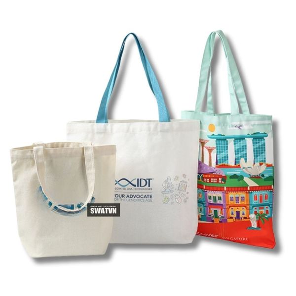 túi tote canvas in logo