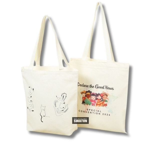 túi tote canvas in logo