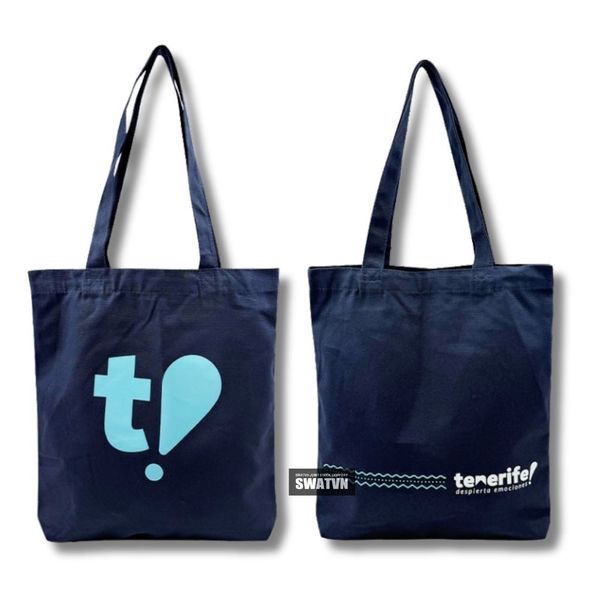 túi tote canvas in logo