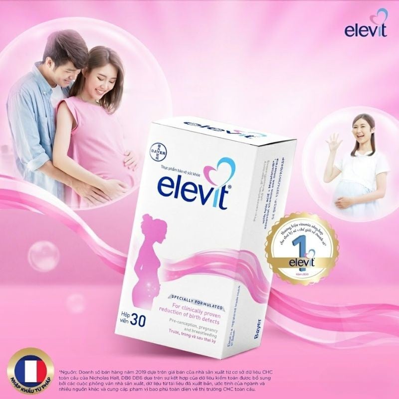 nhathuocvietnhat.vn-Vitamin tổng hợp Elevit 30 viên nhập khẩu chính hãng từ Pháp