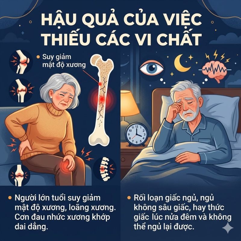 nhathuocvietnhat.vn-Hậu quả của việc thiếu các vi chất thiết yếu ở người lớn tuổi