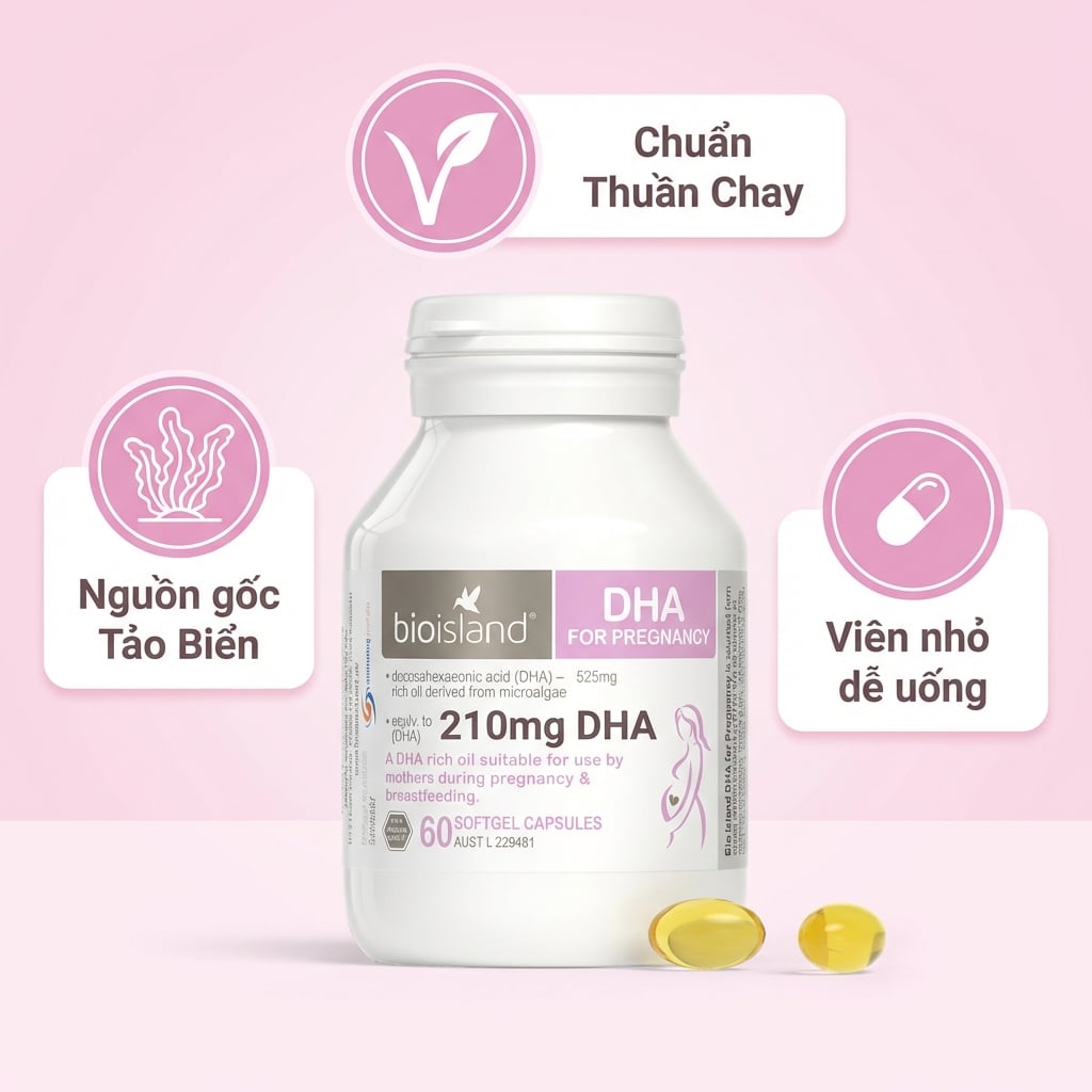 nhathuocvietnhat.vn-DHA Cho Bà Bầu bio island là lựa chọn tuyệt vời cho người ăn chay và cơ địa dị ứng