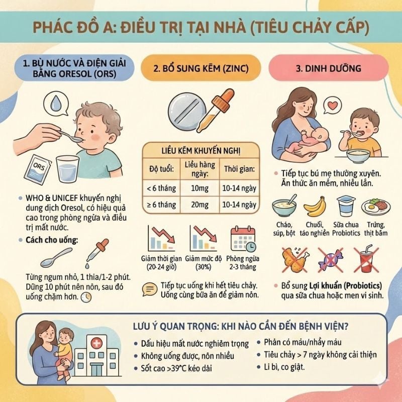 nhathuocvietnhat.vn - Phác đồ A điều trị tiêu chảy cấp ở trẻ em theo Bộ Y tế