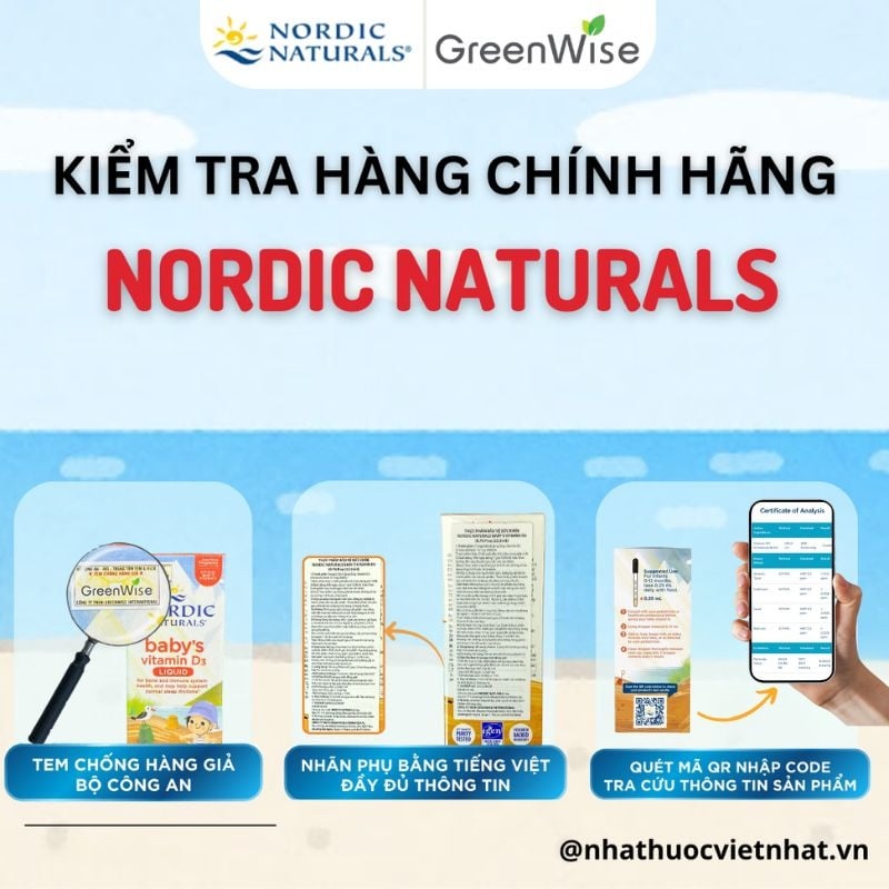 nhathuocvietnhat.vn - Các bước kiểm tra Vitamin D3 Nordic chính hãng mà bố mẹ nên biết