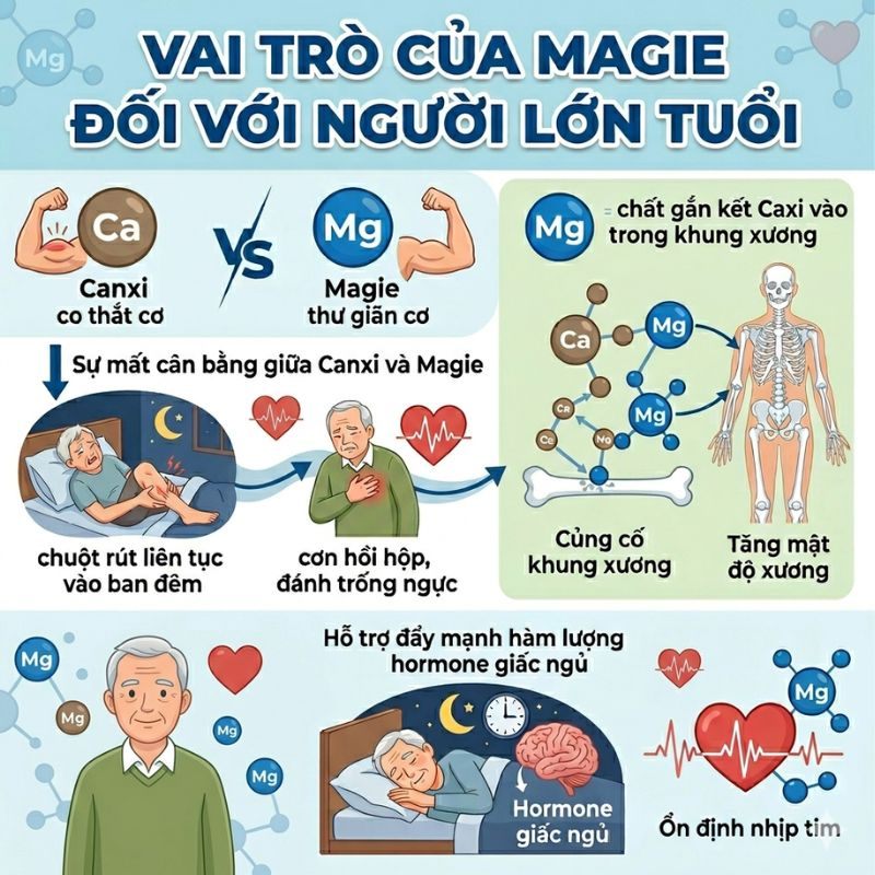 nhathuocvietnhat.vn-Ảnh hưởng của magie đối với sức khoè người lớn tuổi