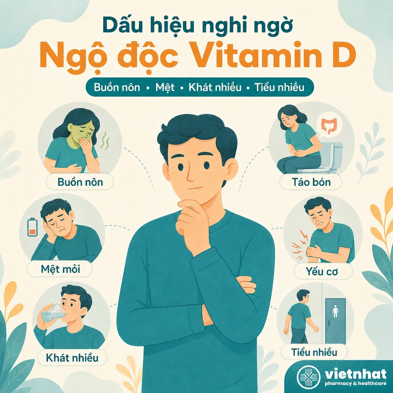 nhathuocvietnhat.vn-Dấu hiệu nghi ngờ ngộ độc vitamin D