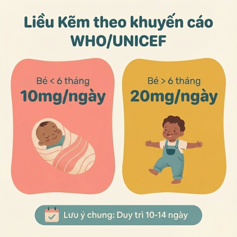 nhathuocvietnhat.vn - Liều kẽm cho trẻ em tiêu chảy theo khuyến cáo WHO/UNICEF