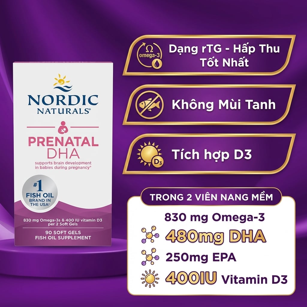 nhathuocvietnhat.vn-DHA Cho Bà Bầu Nordic Naturals Prenatal DHA - Lựa Chọn Hàng Đầu Cho Sự Phát Triển Của Thai Nhi