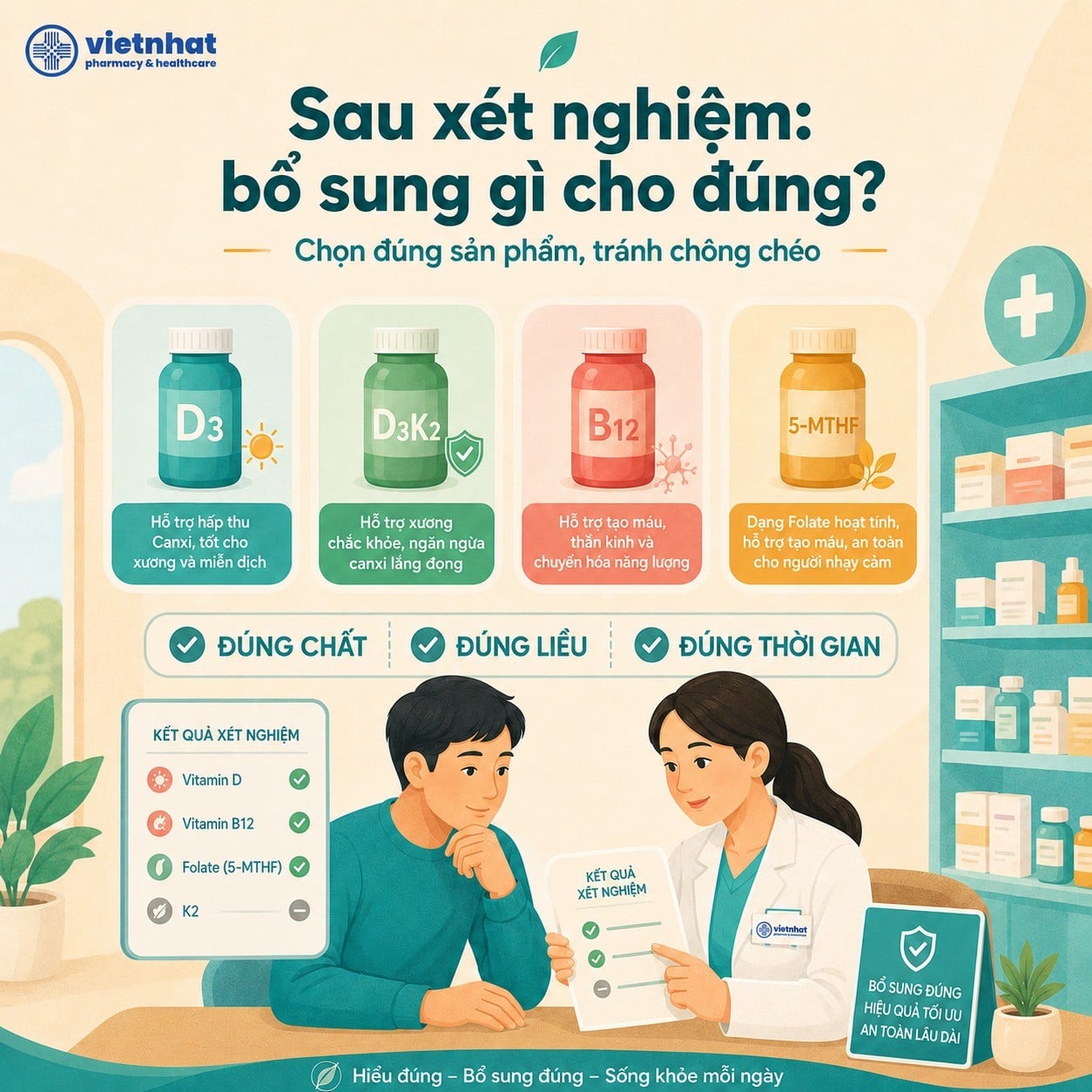 nhathuocvietnhat.vn-Sau xét nghiệm nên chọn sản phẩm bổ sung theo đúng chất thiếu