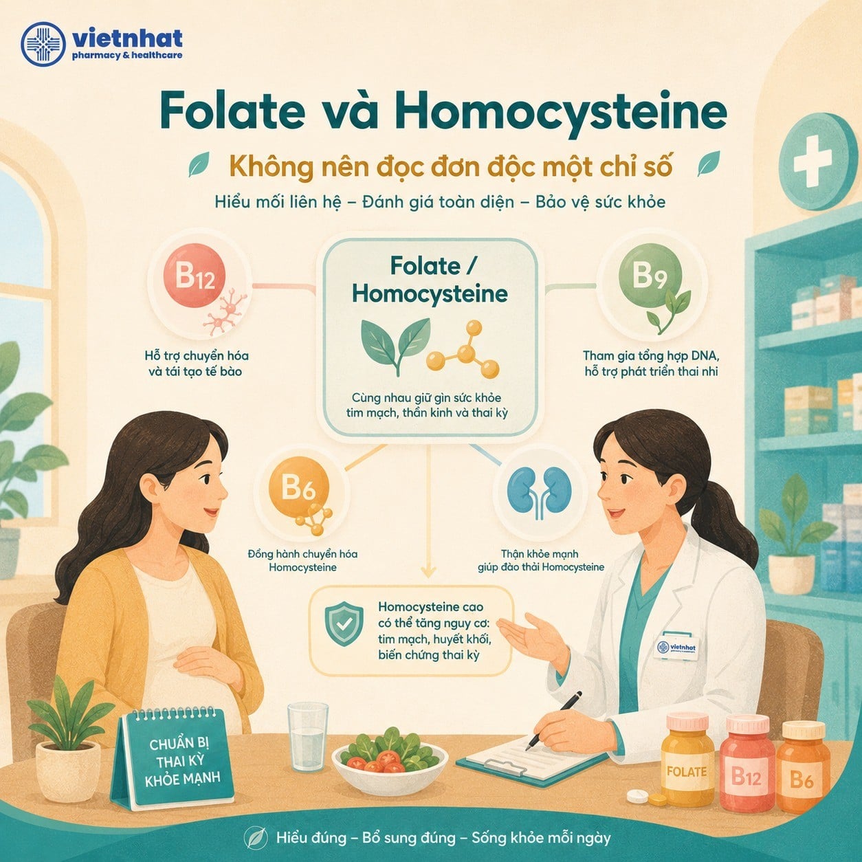 nhathuocvietnhat.vn-Folate và Homocysteine cần được đọc cùng B12 và bối cảnh sức khỏe