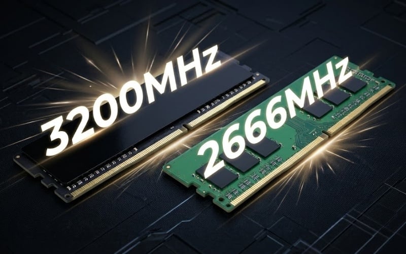 Lắp 2 thanh RAM khác Bus RAM dễ gây ra hiện tượng nghẽn cổ chai