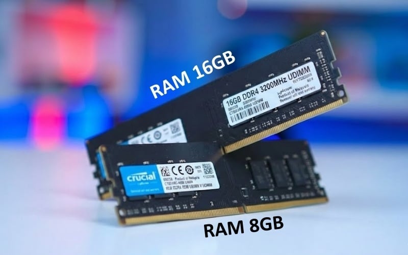 Hoàn toàn có thể lắp 2 thanh RAM khác dung lượng