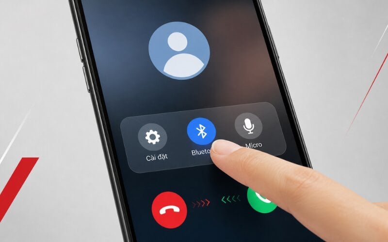 Sử dụng tai nghe Bluetooth giúp người dùng vừa đàm thoại vừa rảnh tay gõ phím