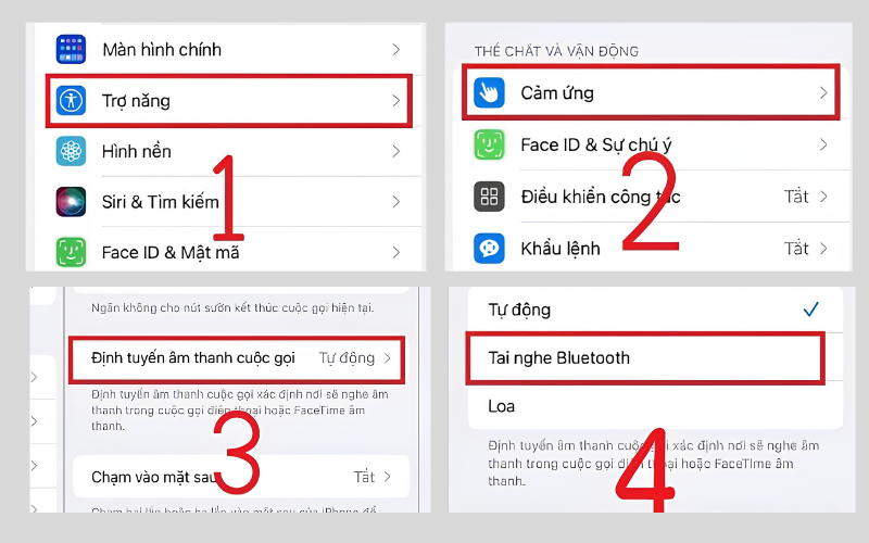 Chọn Tai nghe Bluetooth để iPhone tự động chuyển tiếng cuộc gọi sang tai nghe