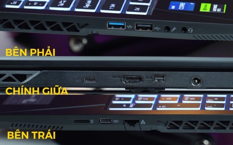 Thiết bị sở hữu đa dạng cổng kết nối USB Type-C, HDMI 2.1,&nbsp;cổng LAN và&nbsp;USB Type-A