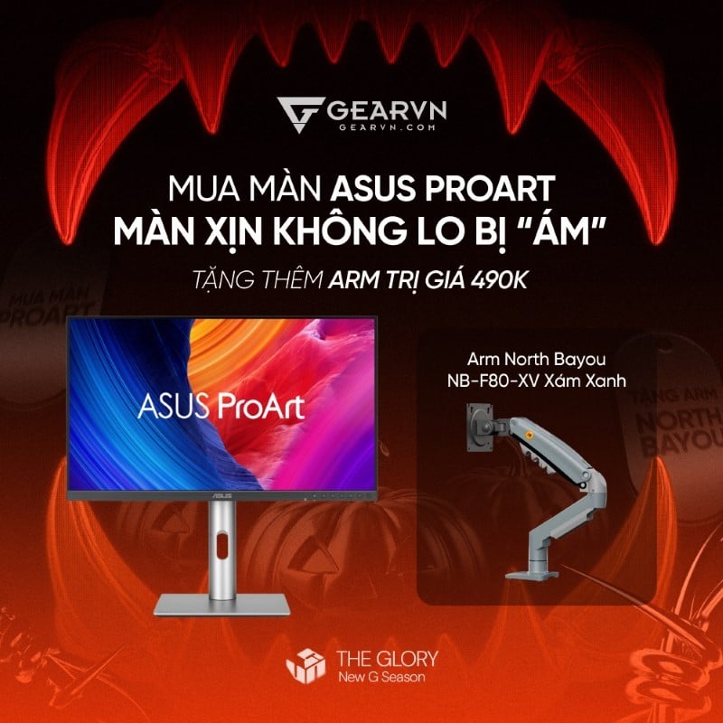 Mua màn hình ASUS ProArt tặng arm màn hình - GEARVN