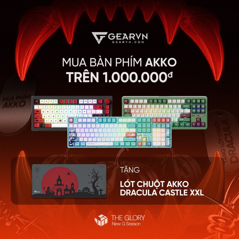 Mua bàn phím AKKO tặng lót chuột AKKO Dracula Castle XXL - GEARVN