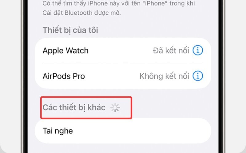 Chọn tên tai nghe hiển thị dưới mục Các thiết bị khác để ghép nối